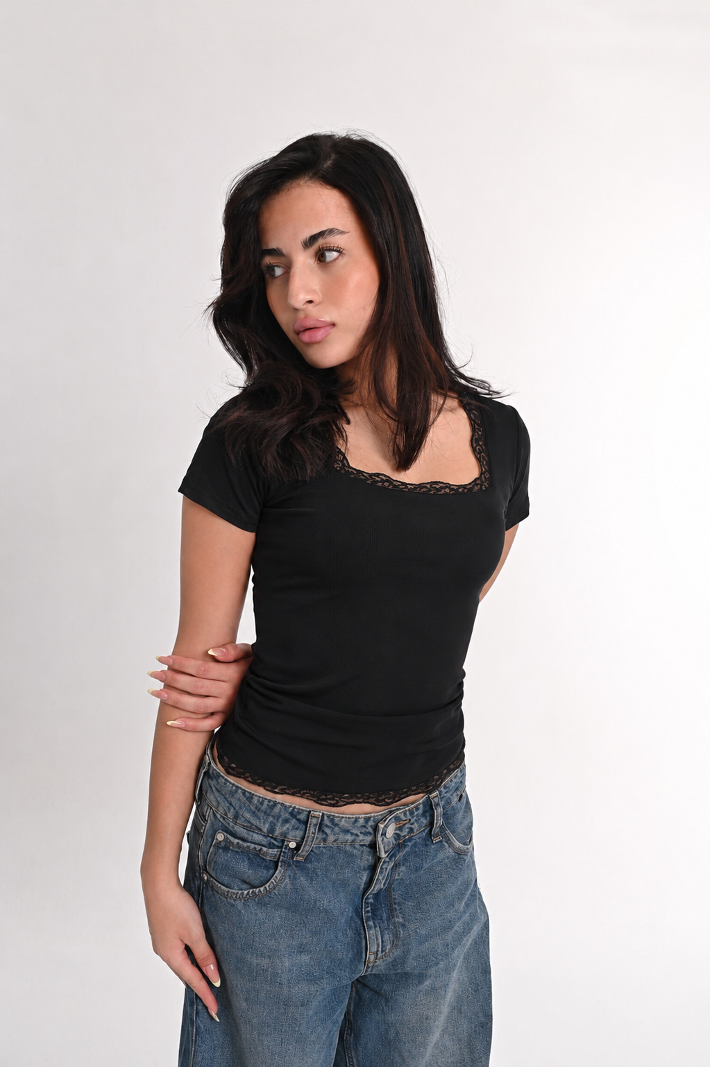 Tank Short Sleeve Lace Top
