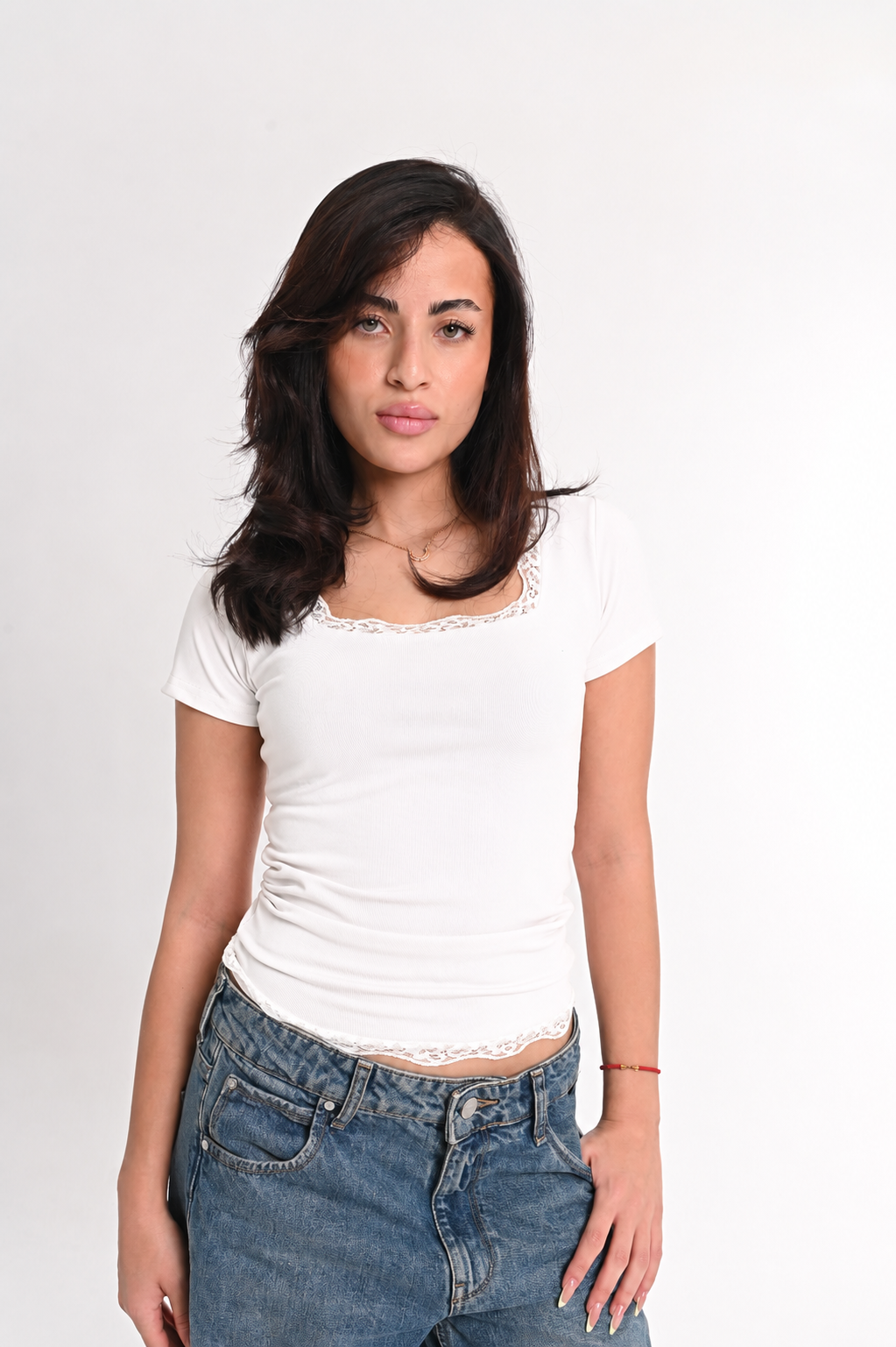 Tank Short Sleeve Lace Top