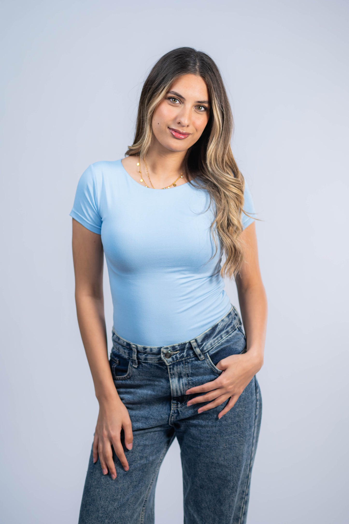 Cotton-Short Sleeve Basic Top