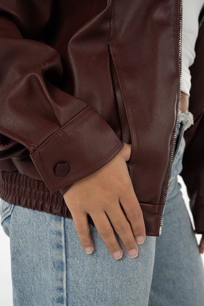 Burgundy Leather Jacket