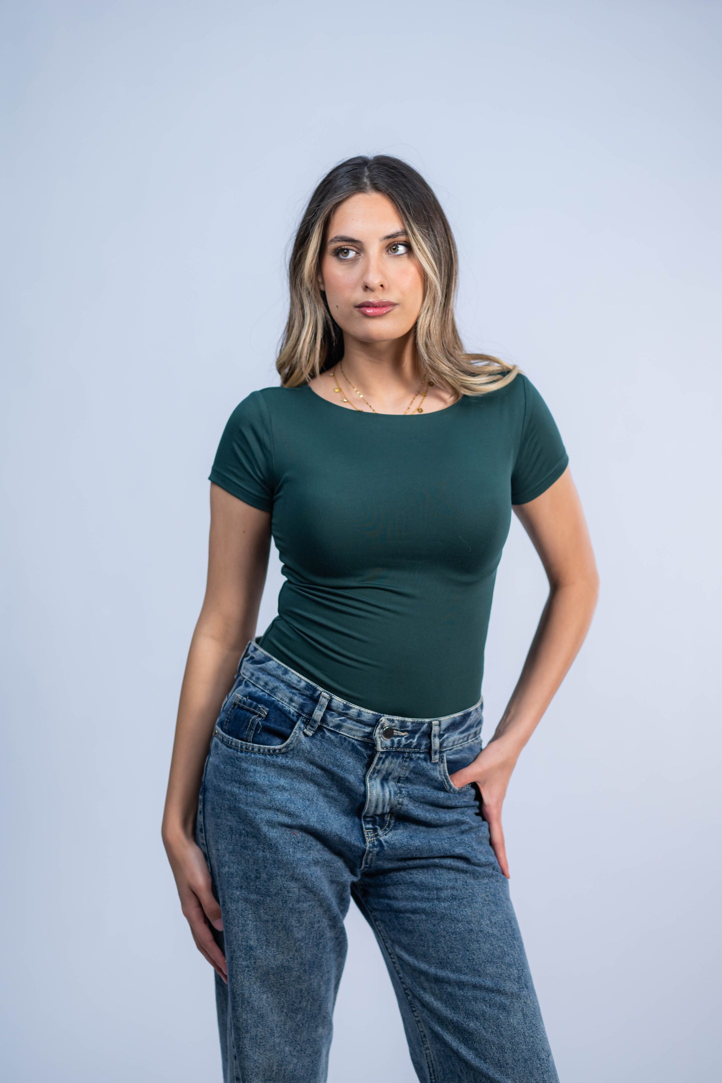 Cotton-Short Sleeve Basic Top