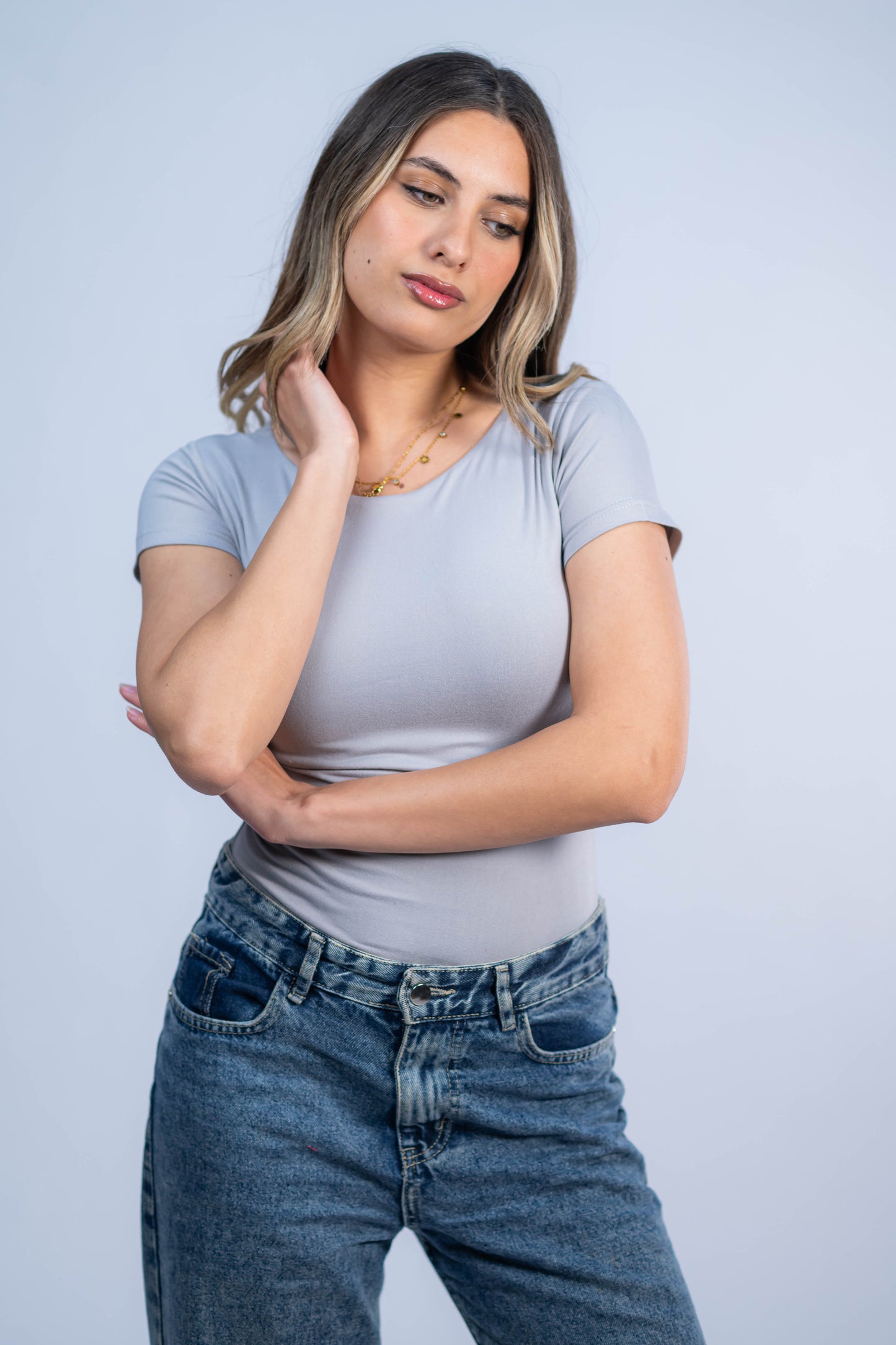 Cotton-Short Sleeve Basic Top