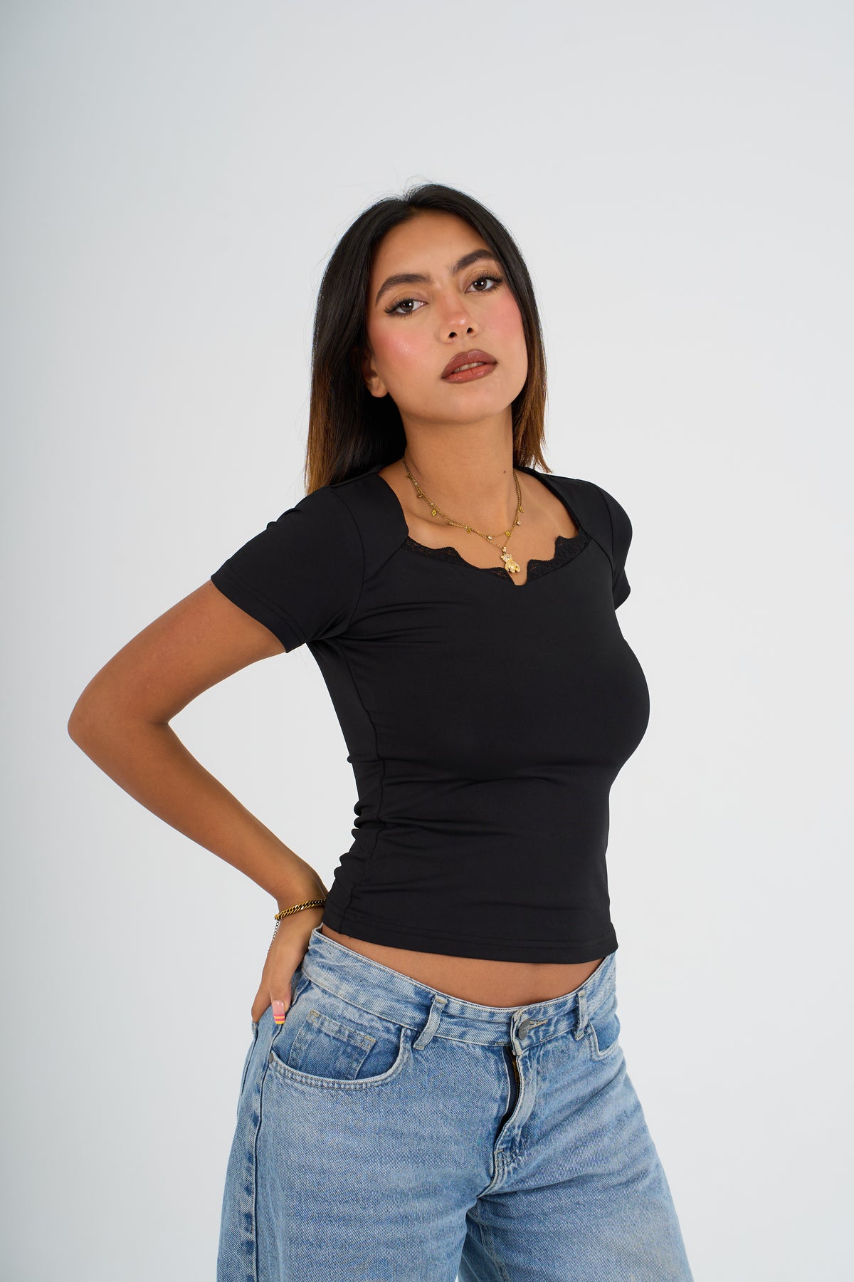 Trim Lace Basic Top
